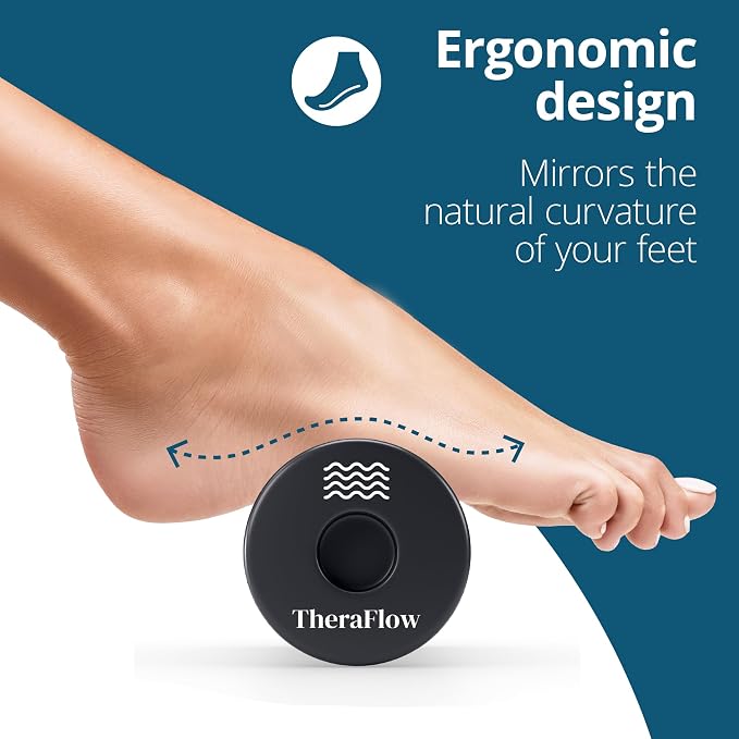 TheraFlow Foot Massager for Plantar Fasciitis Relief - Portable & Lightweight Foot Massager for Neuropathy Pain Relief for Feet, 360° Acupressure Nubs - Image 4