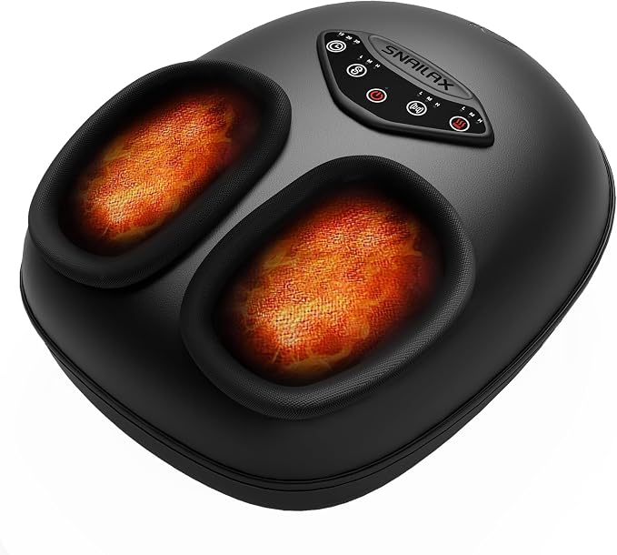 Snailax Shiatsu Foot Massager with Heat & Compression, Fits Men's Size 14 by Snailax
