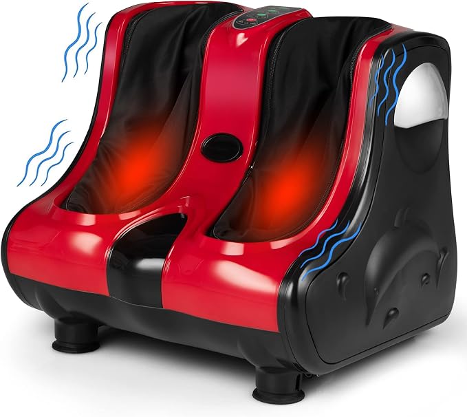 COSTWAY Foot and Calf Massager, Shiatsu Heated Electric Foot Massager by COSTWAY