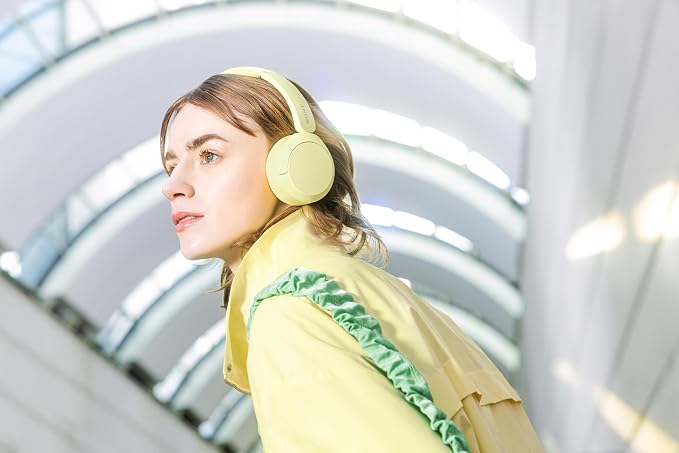 Sony WH-CH520 Wireless On-Ear Bluetooth Headphones with Mic, Butter Yellow | Comfortable Lightweight Design, Up to 50 Hrs Battery with Quick Charging, Multipoint Connection, Clear Calls, Swivel design - Image 9
