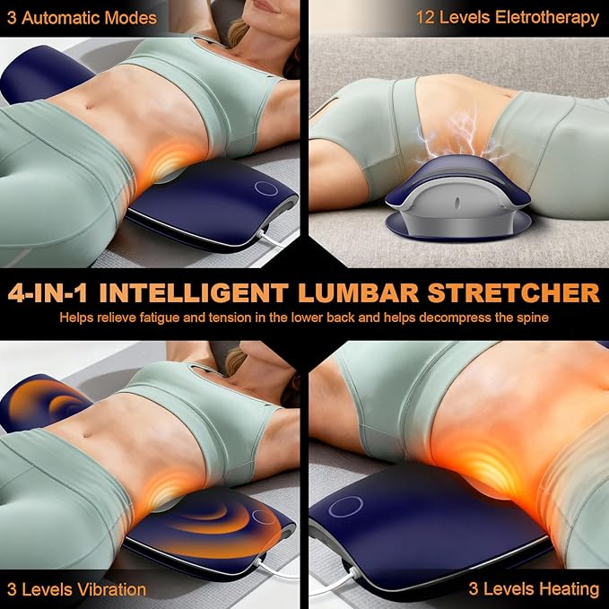 Lower Back Massager with Traction,Heat,Electrotherapy and Vibration - Image 2