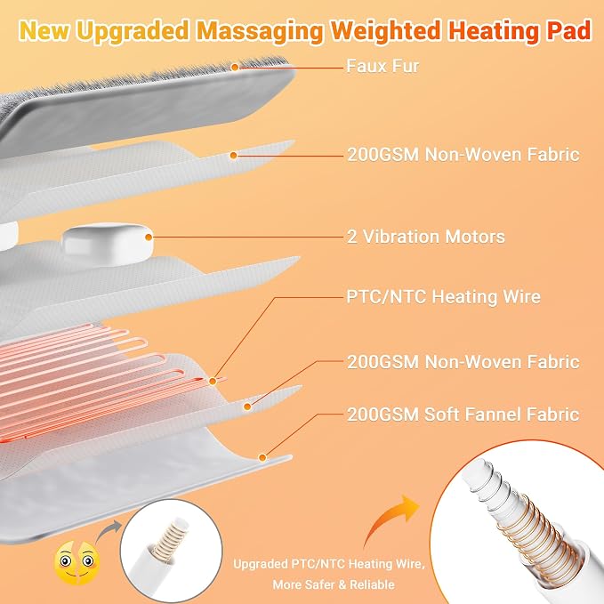Massaging Heating Pad for Neck Shoulders and Back Massager - Image 7