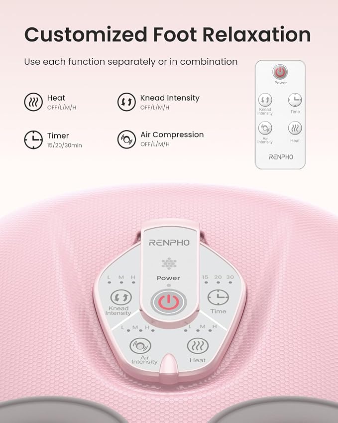 RENPHO Shiatsu Foot Massager with Heat & Kneading for Plantar Fasciitis - Image 3