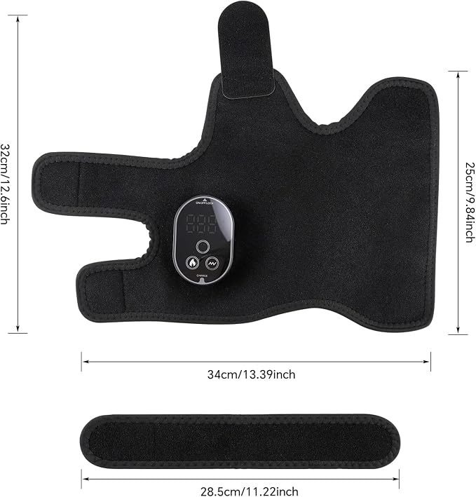 Cordless Foot Massager for Neuropathy, Foot and Ankle Massager for Pain Relief, 3000mAh Rechargeable Ankle Heating Pad with Massage for Circulation, Black - Image 8