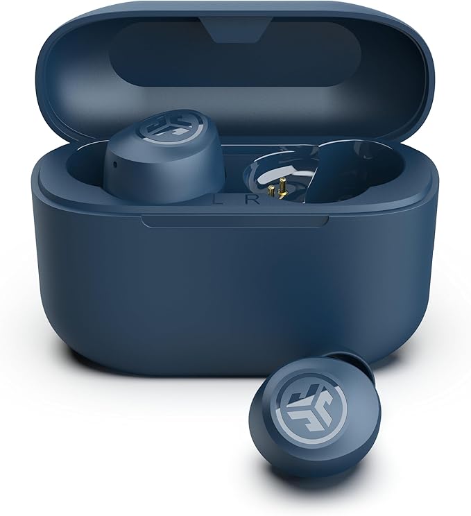 JLab Go Air Pop+ True Wireless Earbuds, in Ear Headphones, Bluetooth Earphones, 35H Playtime Ear Buds, Bluetooth Earbuds with Microphone, USB-C Charging Case, Dual Connect, EQ3 Sound, Navy Blue | Bluetooth Earbuds, In Ear Wireless with Microphone, Char... by JLab