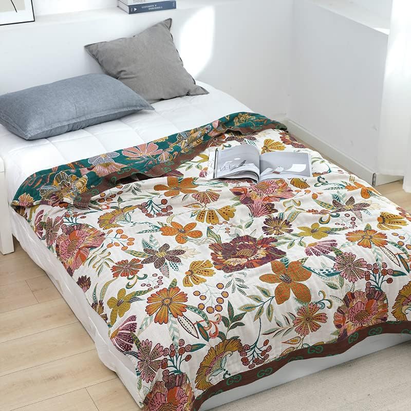 Boho Throw Blanket for Bed 80”x90”, 100% Cotton Blanket for Couch Sofa - Image 2