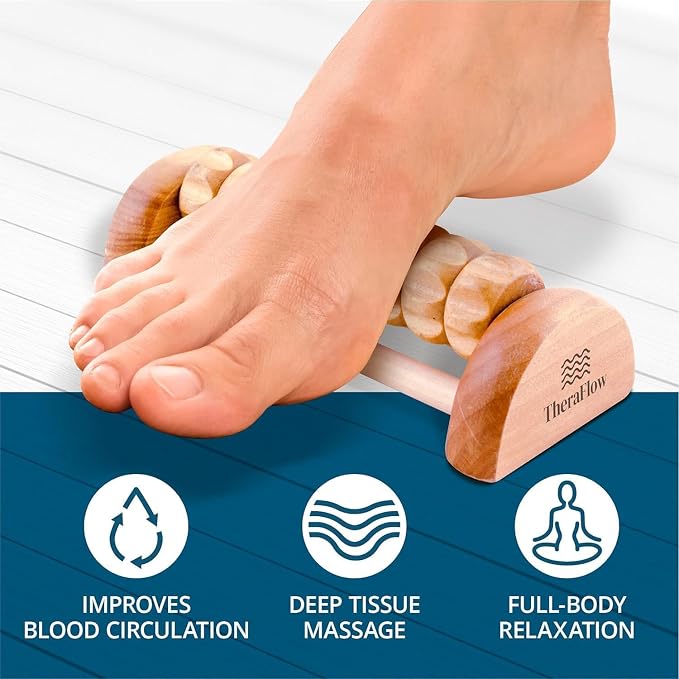 TheraFlow Compact Foot Roller for Plantar Fasciitis Relief | Relaxing Gifts for Mom and Dad - Portable, Small Tool for Deep Tissue Massage and Neuropathy | Travel Size Feet Massager for Relaxation - Image 2