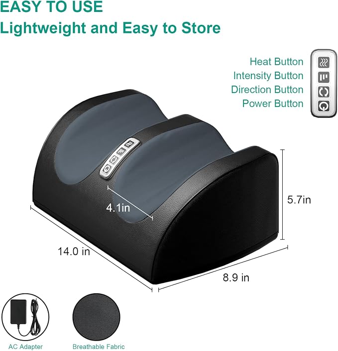 LINGTENG Shiatsu Foot Massager with Heat, FSA Eligible HSA Foot Massager - Image 3