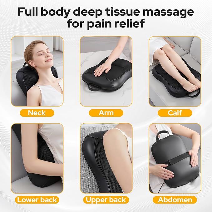 Shiatsu Back Massager with Heat: Upper & Lower Full Back Massager for Chair - Image 6
