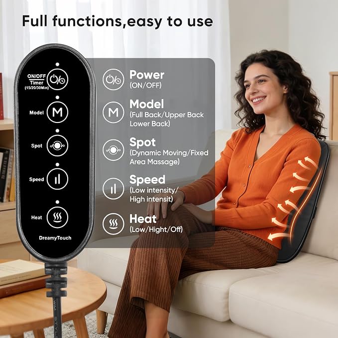 4D Electric Shiatsu Back Massager with Heat - Image 7