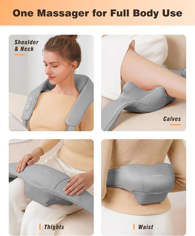 KNQZE Cordless Neck Massager for Pain Relief Deep Tissue with Heat - Image 5