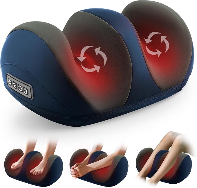 Shiatsu Foot Massager, Foot and Calf Massager with Heat, Blue by CCHYF