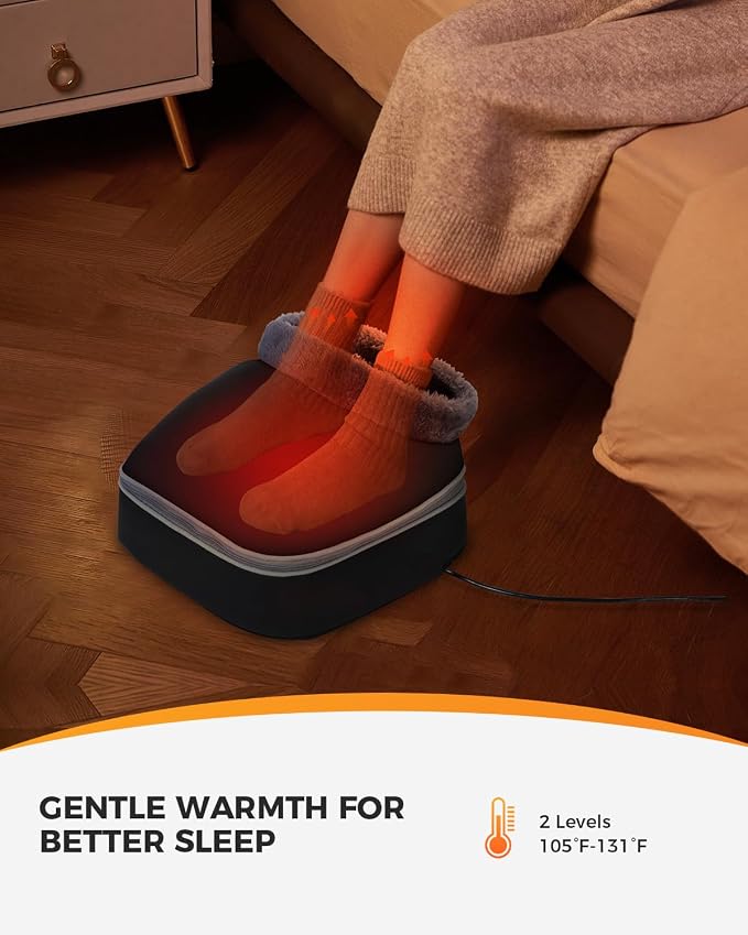 CooCoCo Shiatsu Foot Massager with Heat - Kneading Feet Massager Machine Cushion or Foot Warmer, Massagers for Back and Foot Relief - Image 3