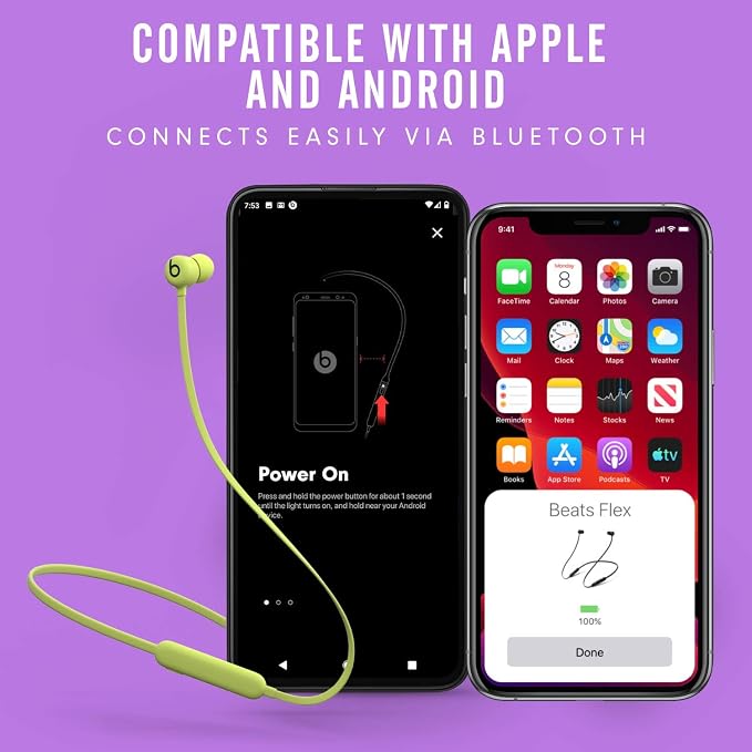 Beats Flex with Apple 20W USB-C Power Adapter - Yuzu Yellow - Image 3