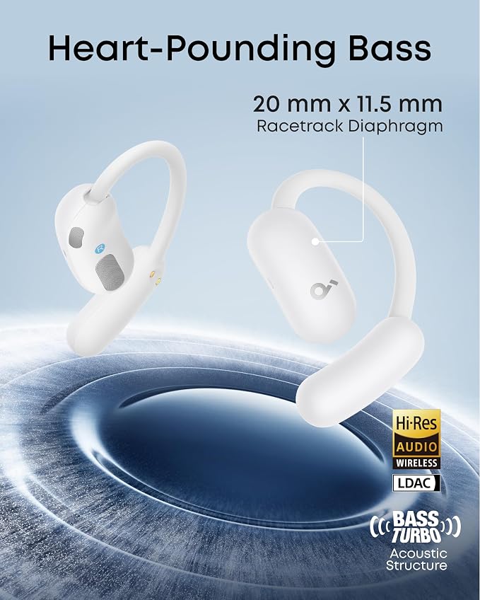 Soundcore AeroFit 2 by Anker Open Ear Earbuds, Open Ear Headphones, Earbuds | Real-Time Translation, 4 Adjustable Positions, 42H Playtime, Rich Bass, Hi-Res, IP55, AI Clear Calls, Wireless Charging - Image 4