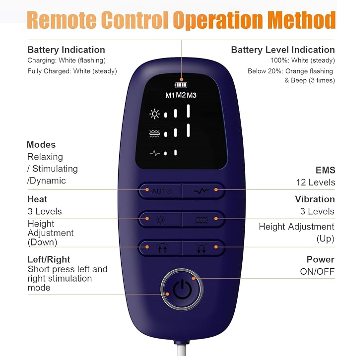 Lower Back Massager with Traction,Heat,Electrotherapy and Vibration - Image 6