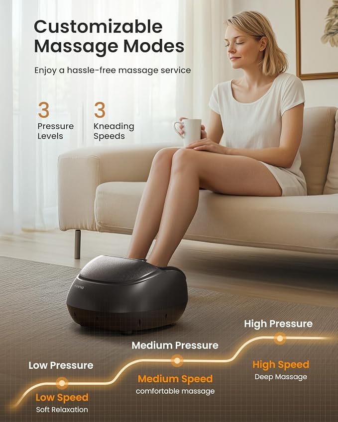 RENPHO Shiatsu Foot Massager with Heat, Deep Kneading & Auto Foot Size Fit - Image 4