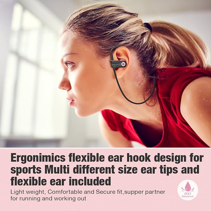 Boean Bluetooth Headphones, Wireless Earbuds with 16 Hours Bluetooth 5.3 Wireless Headphones HD Deep Bass Stereo IPX7 Waterproof Earphones for Sports Headset AI Music Generation - Image 7