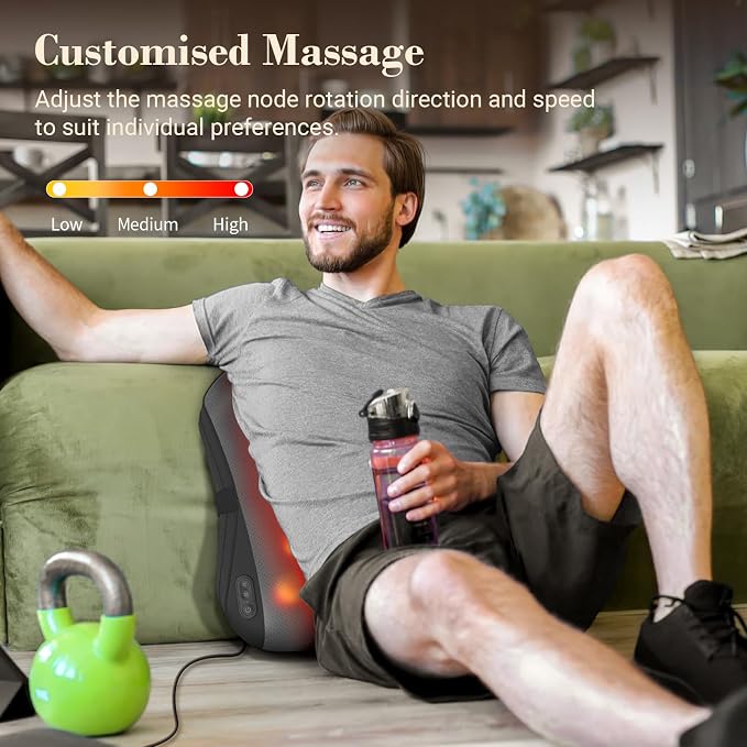 CuPiLo Shiatsu Back Massager with Heat, FSA Eligible HSA, 8 Rotating Nodes - Image 6