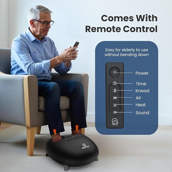 COMFIER Shiatsu Foot Massager with Heat for Plantar Fasciitis Neuropathy, Deep Kneading Vibration Feet Massager for Mom Dad Men Women-Home Office Use - Image 5