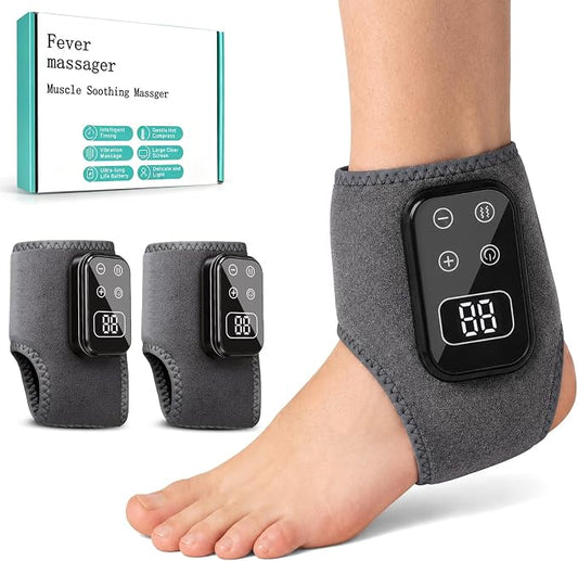 2PCS Foot Renew Massager for Neuropathy, 4-in-1 Cordless & Portable Foot and Ankle Massager for Heel, Arch & Ankle Relief, Foot Massager with 5 Vibration Mode & 5 Heat Levels, Ideal for Home & Travel by Unknown