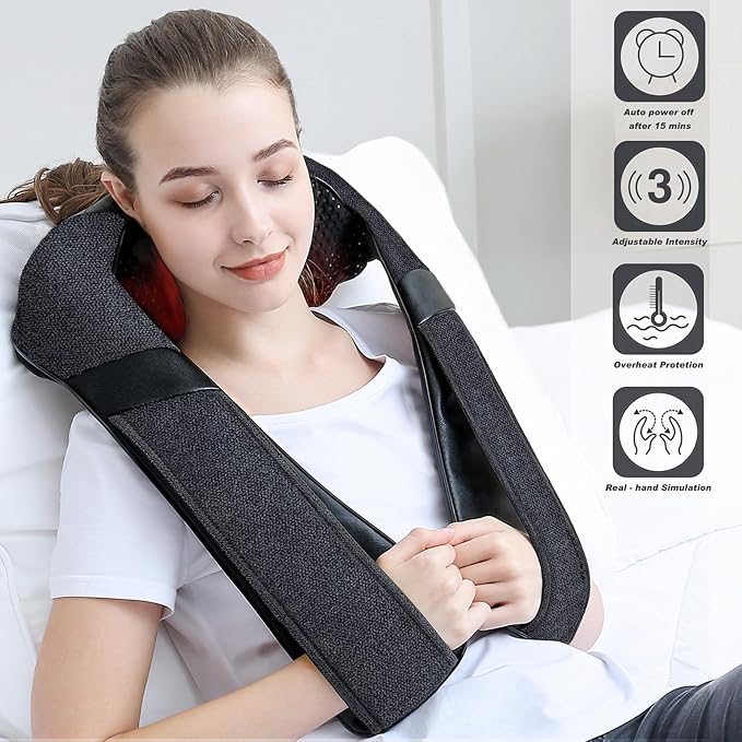 Mirakel Heat Neck Massager for Pain Relief Deep Tissue - Gift for Women Men - Image 2