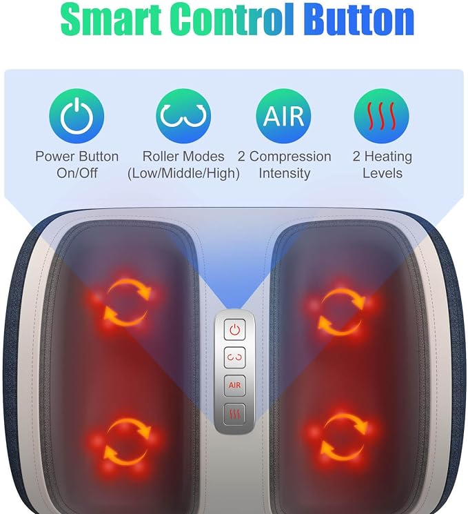 SLOTHMORE Shiatsu Foot & Calf Massager with Compression & Heating, Deep Tissue Kneading Improves Circulation, Helps Plantar Fasciitis, for Foot, Calf, Arms, Fit Up to Size 14 - Image 5