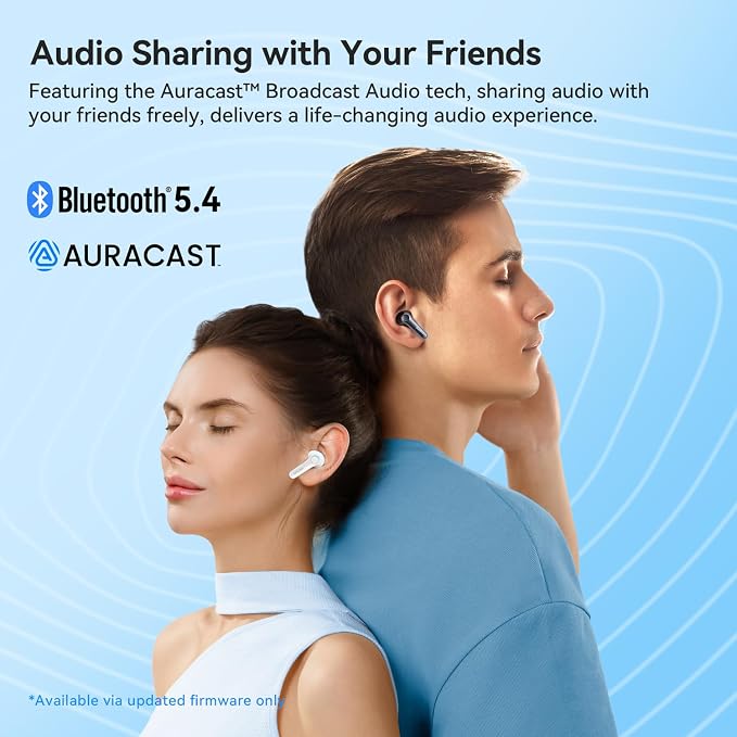 EarFun Air Pro 4 Adaptive Hybrid Noise Canceling Wireless Earbuds, 6 Mics | Qualcomm Snapdragon Sound, aptX Lossless, LDAC Hi-Res Audio, 52H Playtime, Bluetooth 5.4, In-Ear Detection, Glossy White - Image 7