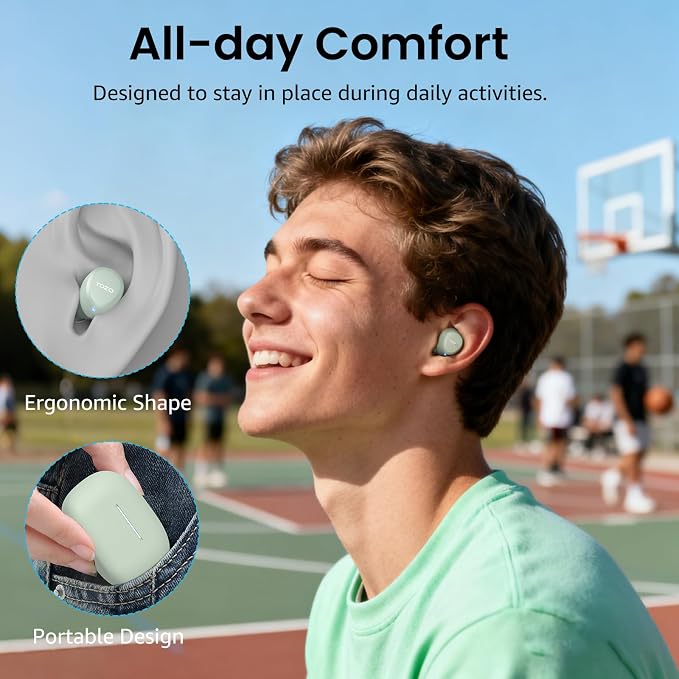 TOZO A1 Wireless Earbuds Bluetooth 5.3 Light Weight in Ear Headphones | IPX5 Waterproof,2 Mics for AI Calls,Immersive Premium Sound Bass Headset with Charging Case,32 EQ via App Green - Image 6