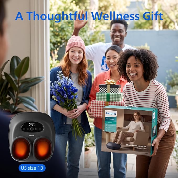 PHILIPS Foot Massager with Heat, Shiatsu Kneading & Air Compression - Image 8