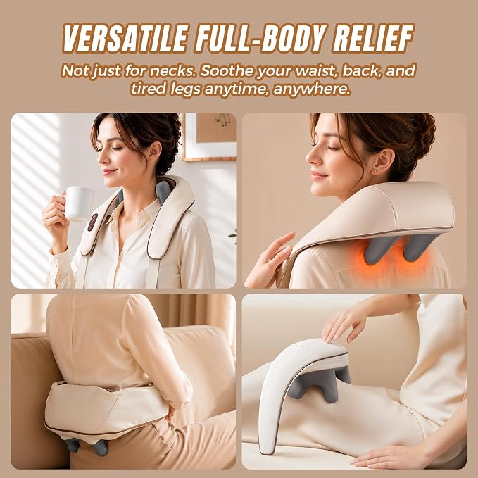 6 Nodes Cordless Neck & Shoulder Massager - Hands-Free Wearable Massage - Image 5