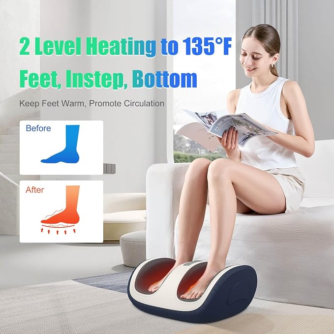 SLOTHMORE Shiatsu Foot & Calf Massager with Compression & Heating, Deep Tissue Kneading Improves Circulation, Helps Plantar Fasciitis, for Foot, Calf, Arms, Fit Up to Size 14 - Image 3