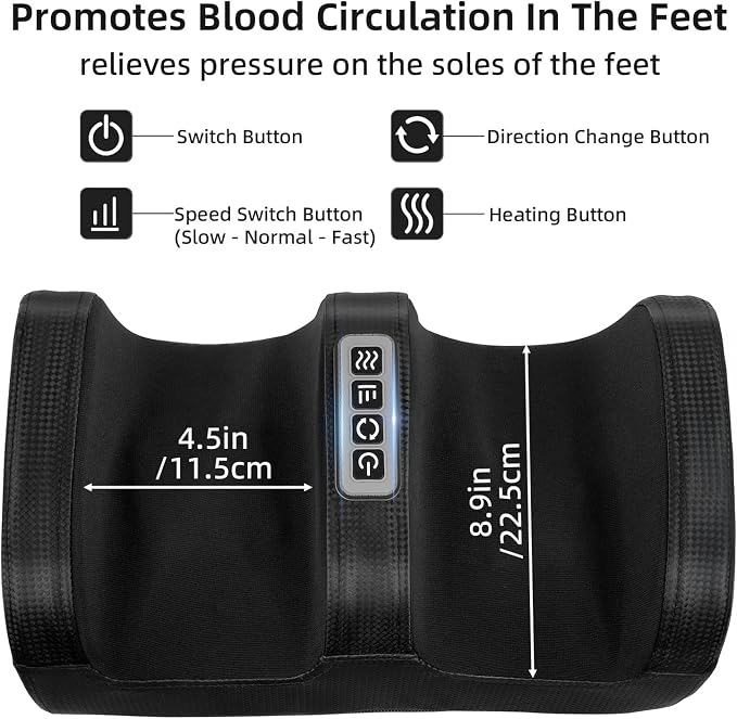 cotsoco Foot Massager with Heat, Foot Massager for Foot Massage and Calf Massage,Foot and Calf Massager with Roller, Feet Massager Suitable for Relax at Home or Office, Gifts for Mom Dad Women Men - Image 2