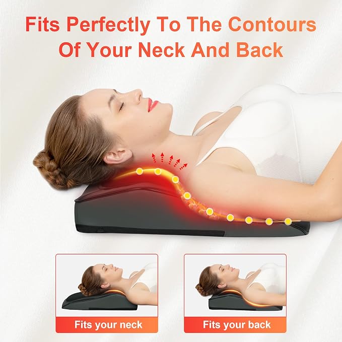 COMFIER Back Massager with Heat,3D Deep Kneading Shiatsu Neck and Back Massager with Vibration & Heat, Neck Back Massage Pillow as Gift for Women Men-Home Office Use - Image 2