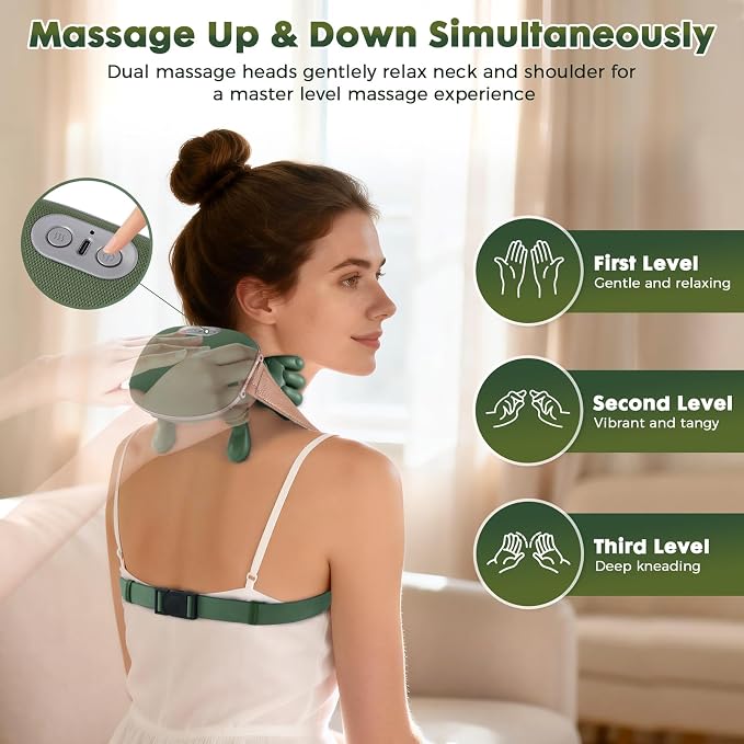 Heated Neck Massager Electric Shoulder and Back Tissue Massager - Image 4
