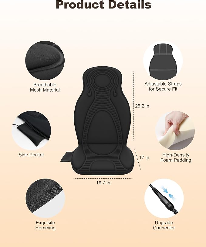 Beleduc Back Massager Chair Pad, Gift for Women Men - Image 7
