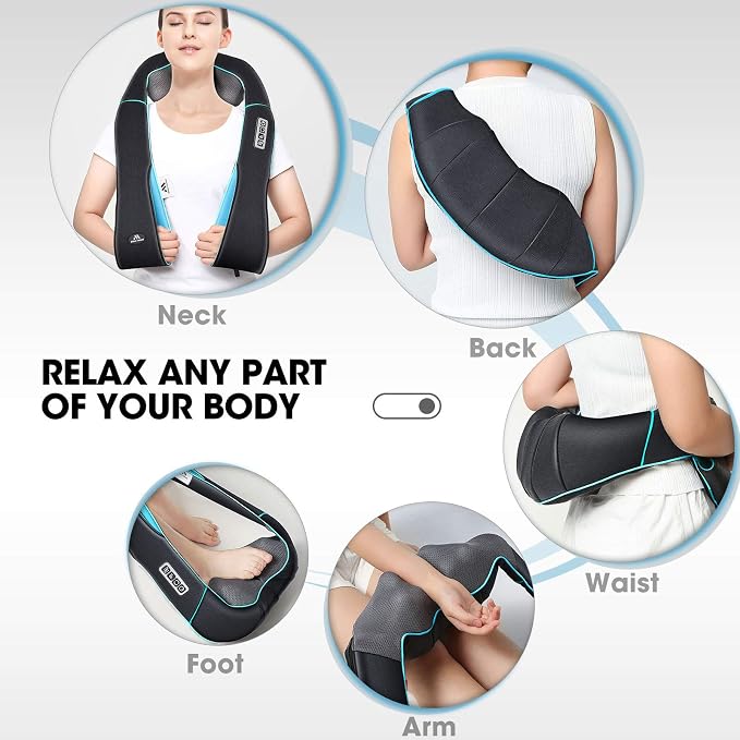 MagicMakers Shiatsu Neck Massager with Heat for Pain Relief Deep Tissue - Image 8