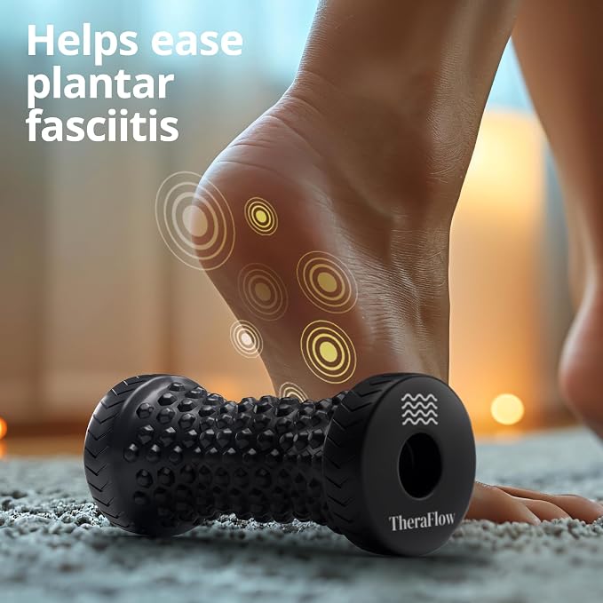 TheraFlow Foot Massager for Plantar Fasciitis Relief - Portable & Lightweight Foot Massager for Neuropathy Pain Relief for Feet, 360° Acupressure Nubs - Image 3