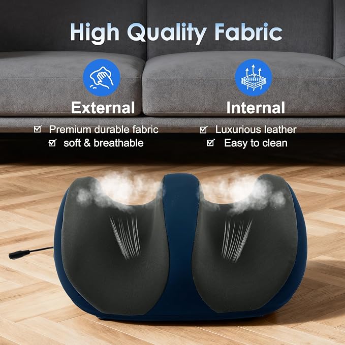 Shiatsu Foot Massager, Foot and Calf Massager with Heat, Blue - Image 4