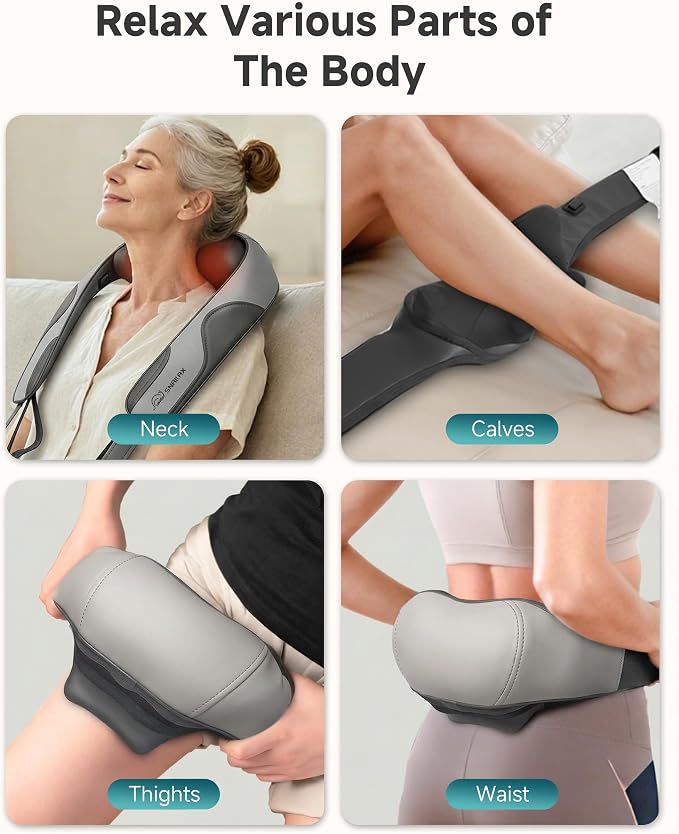 2026 Cordless 4D Shiatsu Neck and Shoulder Massager With Heat Pain Reilef - Image 8