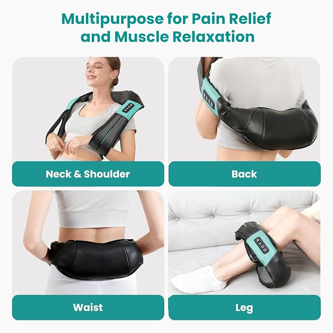 Nekteck Shiatsu Neck Massager with Heat for Pain Relief, NOT Cordless - Image 5