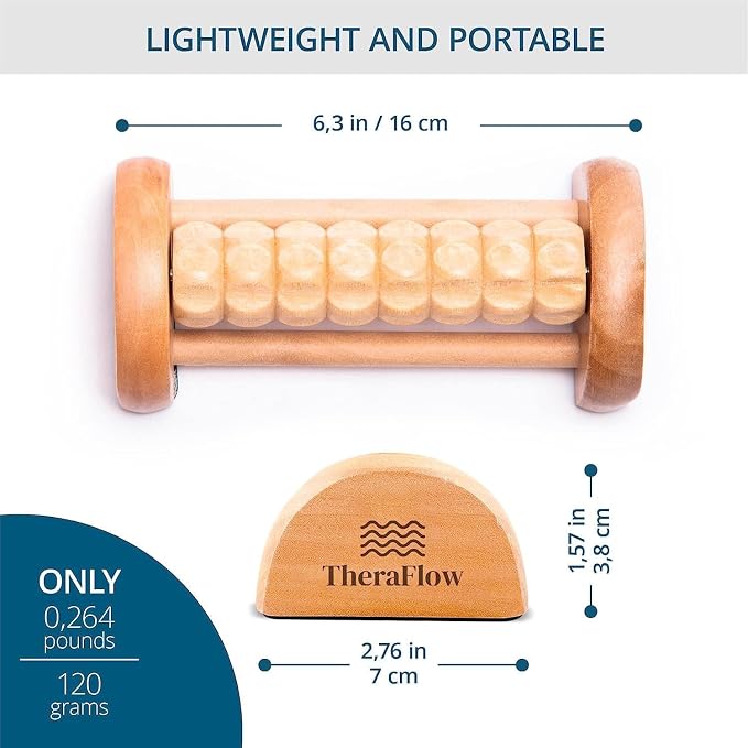 TheraFlow Compact Foot Roller for Plantar Fasciitis Relief | Relaxing Gifts for Mom and Dad - Portable, Small Tool for Deep Tissue Massage and Neuropathy | Travel Size Feet Massager for Relaxation - Image 6