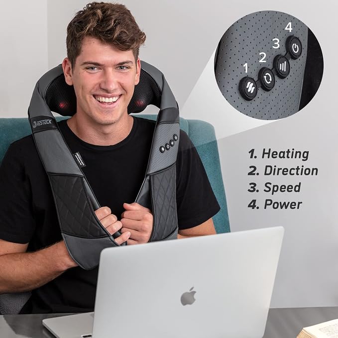 RESTECK Massagers for Neck and Back with Heat - Deep Tissue 3D Kneading Pillow, Electric Shiatsu Shoulder Massage, Foot, Legs,Body - Relieve Muscle Pain - Office, Home & Car - Image 8