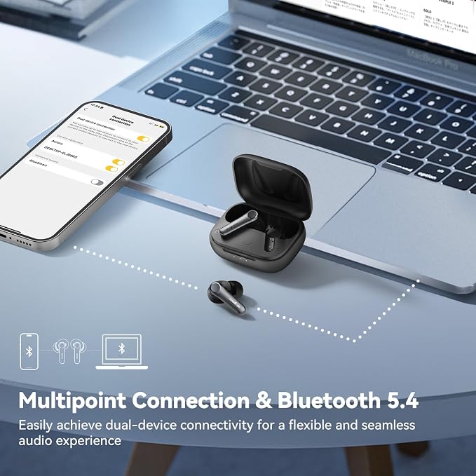 EarFun Air Pro 4 Adaptive Hybrid Noise Canceling Wireless Earbuds, Qualcomm Snapdragon Sound, aptX™ Lossless, 6 Mics AI CVC 8.0 Call, LDAC Hi-Res Audio, 52H Playtime, Bluetooth 5.4, in-Ear Detection | Qualcomm Snapdragon Sound, aptX Lossless, LDAC Hi-R... - Image 7