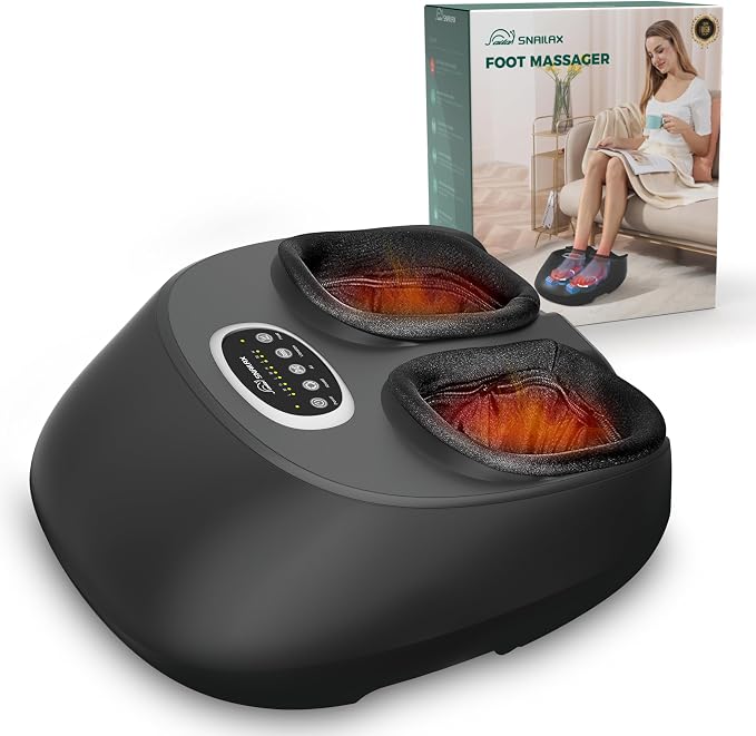 Snailax Shiatsu Foot Massager Machine with Soothing Heat, Deep Kneading, Air Compression, Improve Blood Circulation and Foot Wellness,Relax for Home or Office Use by Snailax