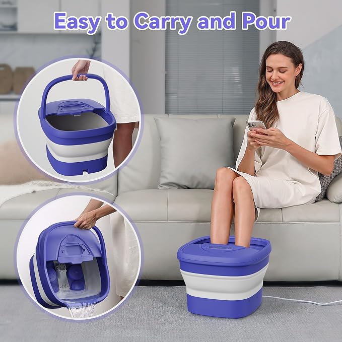 Collapsible Foot Spa with Heat, Remote,Timer, and Massage - Image 6