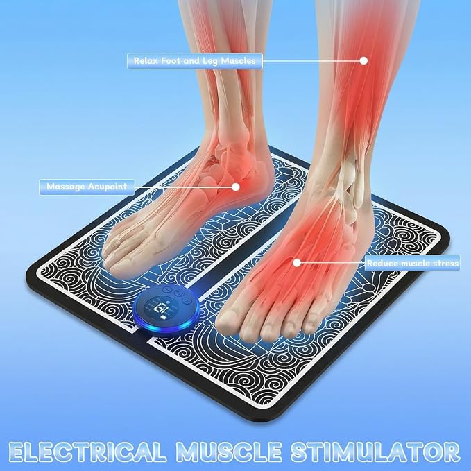 Foot Massager with Remote Control, Foot Stimulating Massage Mat Improves and Promotes Muscle Stimulator, 8 Modes 19 Levels, Foot Mat System for Pain Relief (KTR-4034) - Image 5