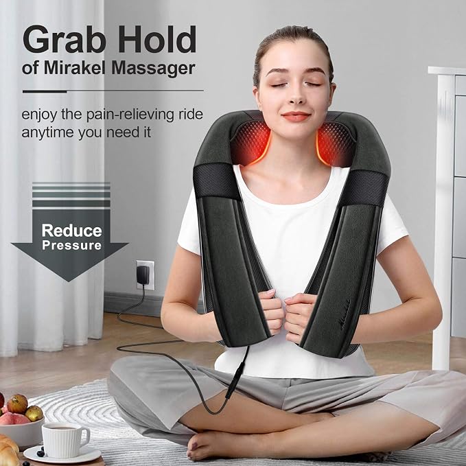 Mirakel Shiatsu Neck & Back Massager with Heat for Pain Relief Deep Tissue - Image 5