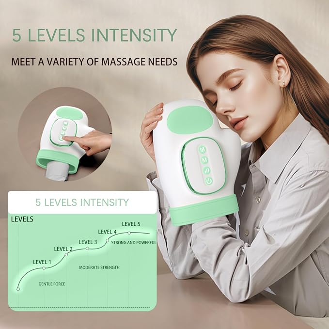 Hand Massager with Heat,360°Airbag Compression for Wrist & Fingers,3 Modes 3 Intensities,Hand Massagers for Arthritis and Carpal Tunnel & Pain Relief,Gifts for Men,Women - Image 5
