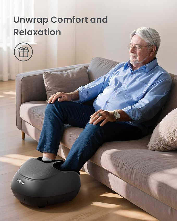 RENPHO Full Foot Massager with Heat, Deep Shiatsu for Plantar Fasciitis - Image 8